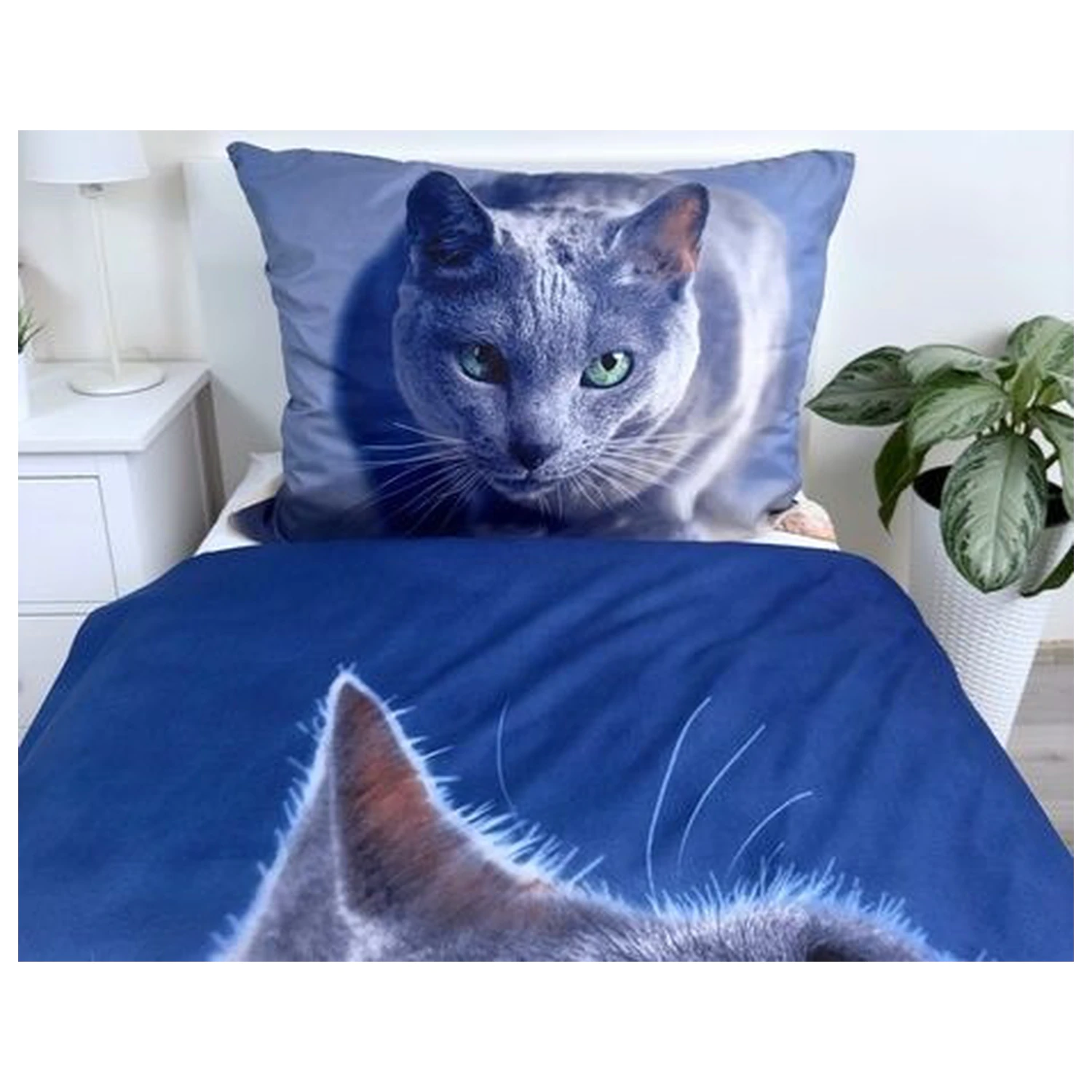 Cat Dark mikrovláknový povlak na paplón produktová fotografia