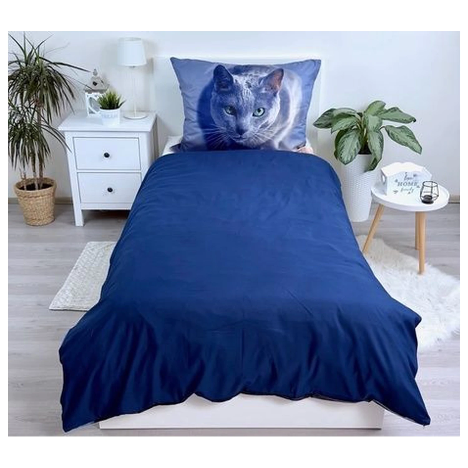 Cat Dark mikrovláknový povlak na paplón produktová fotografia