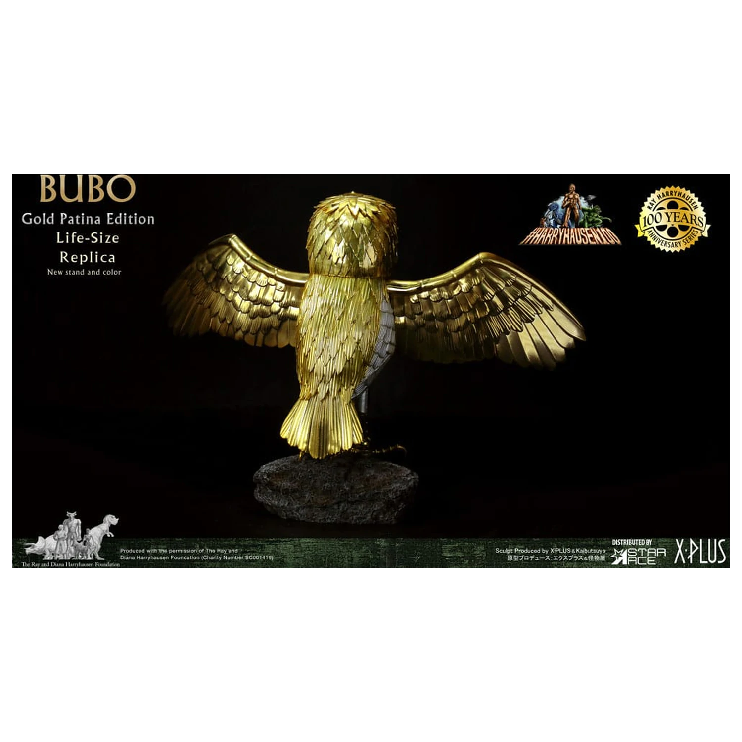 Clash of the Titans Socha Raya Harryhausena Bubo Gold Patina Edition Deluxe Ver. 34 cm produktová fotografia
