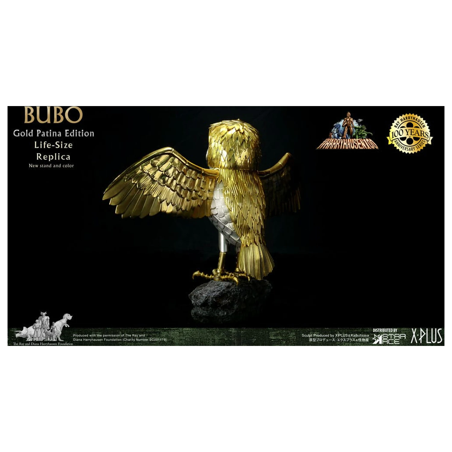 Clash of the Titans Socha Ray Harryhausens Bubo Gold Patina Edition Normal Ver. 34 cm produktová fotografia