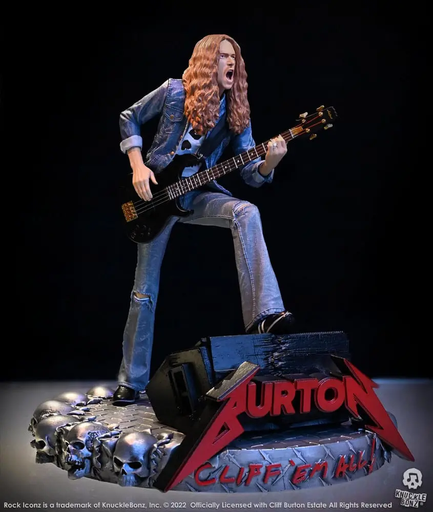 Cliff Burton Rock Iconz Socha Cliff 'Em All 22 cm produktová fotografia