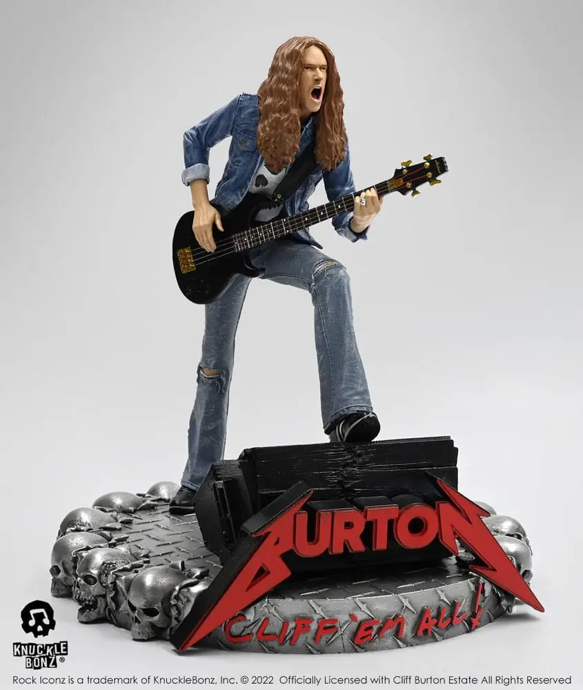 Cliff Burton Rock Iconz Socha Cliff 'Em All 22 cm produktová fotografia