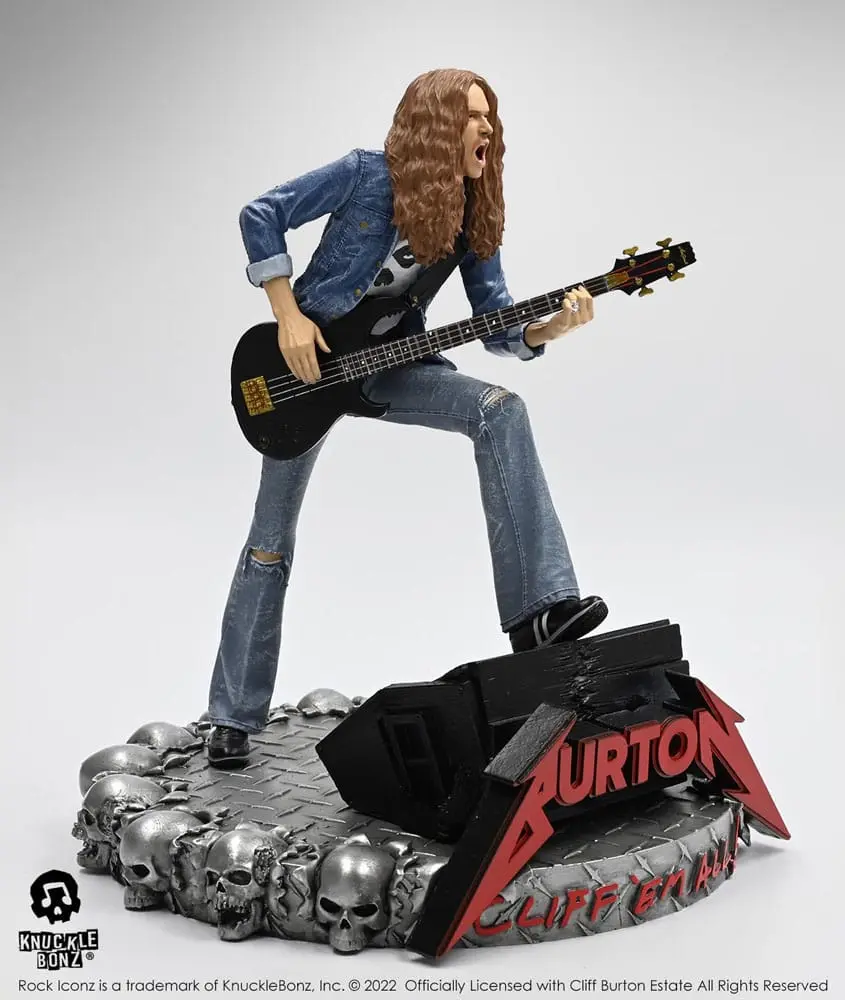 Cliff Burton Rock Iconz Socha Cliff 'Em All 22 cm produktová fotografia