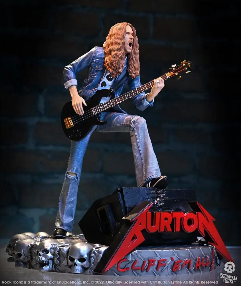 Cliff Burton Rock Iconz Socha Cliff 'Em All 22 cm produktová fotografia
