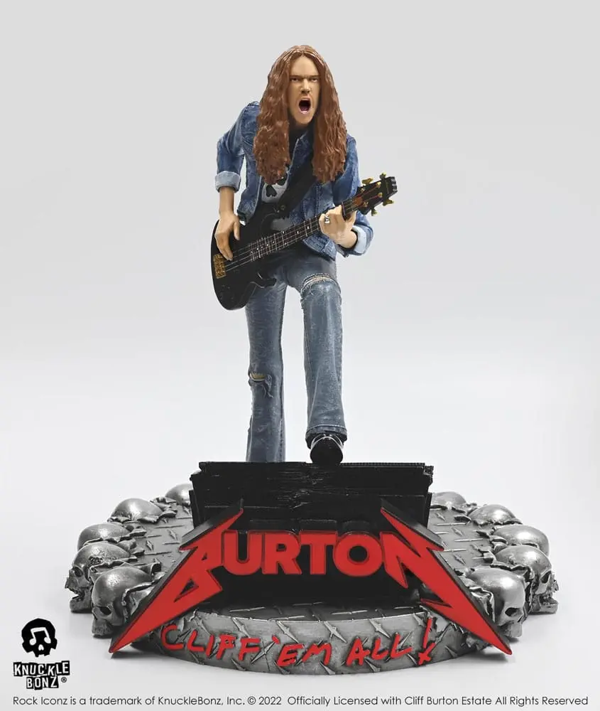 Cliff Burton Rock Iconz Socha Cliff 'Em All 22 cm produktová fotografia