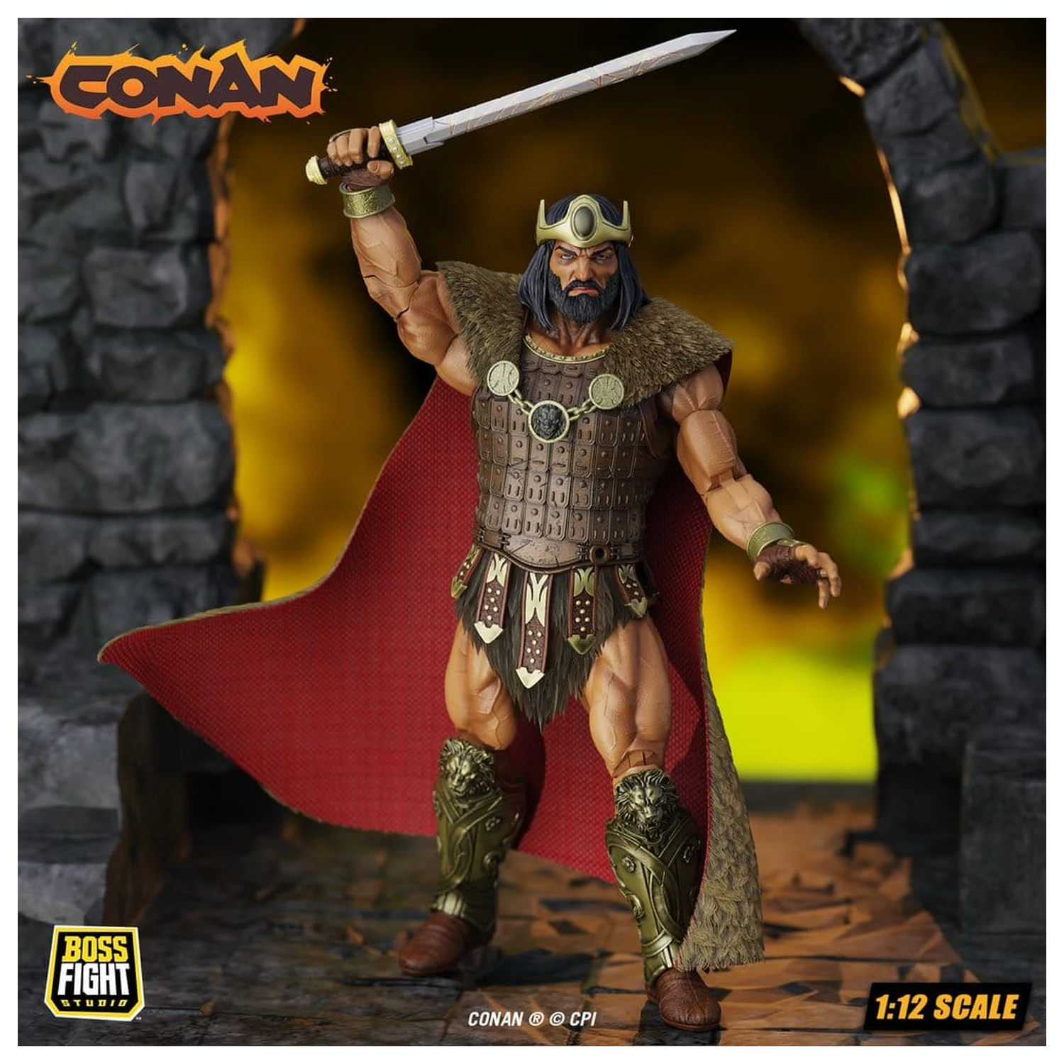 Conan Epic H.A.C.K.S. Akčná figúrka 1/12 King Conan: Ruler of Aquilonia produktová fotografia