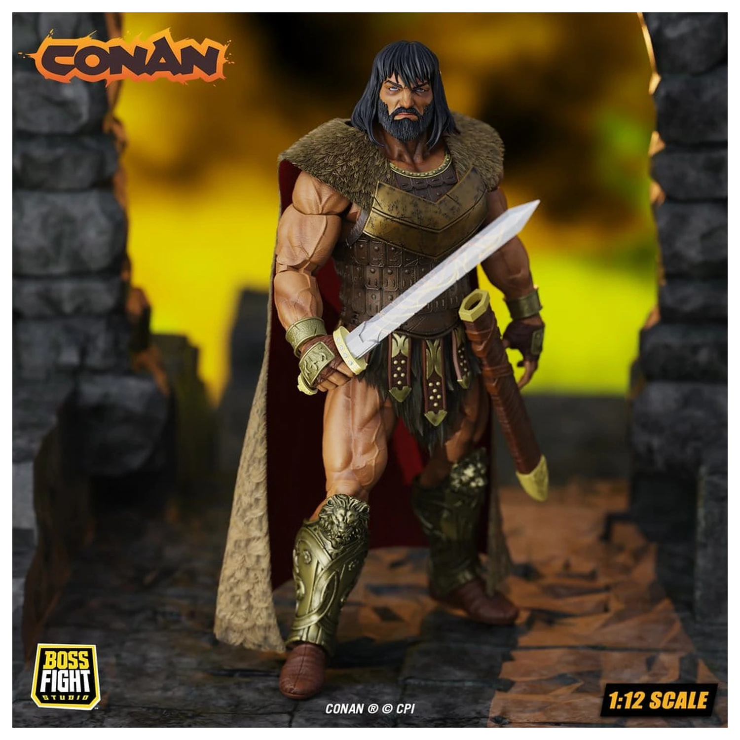 Conan Epic H.A.C.K.S. Akčná figúrka 1/12 King Conan: Ruler of Aquilonia produktová fotografia
