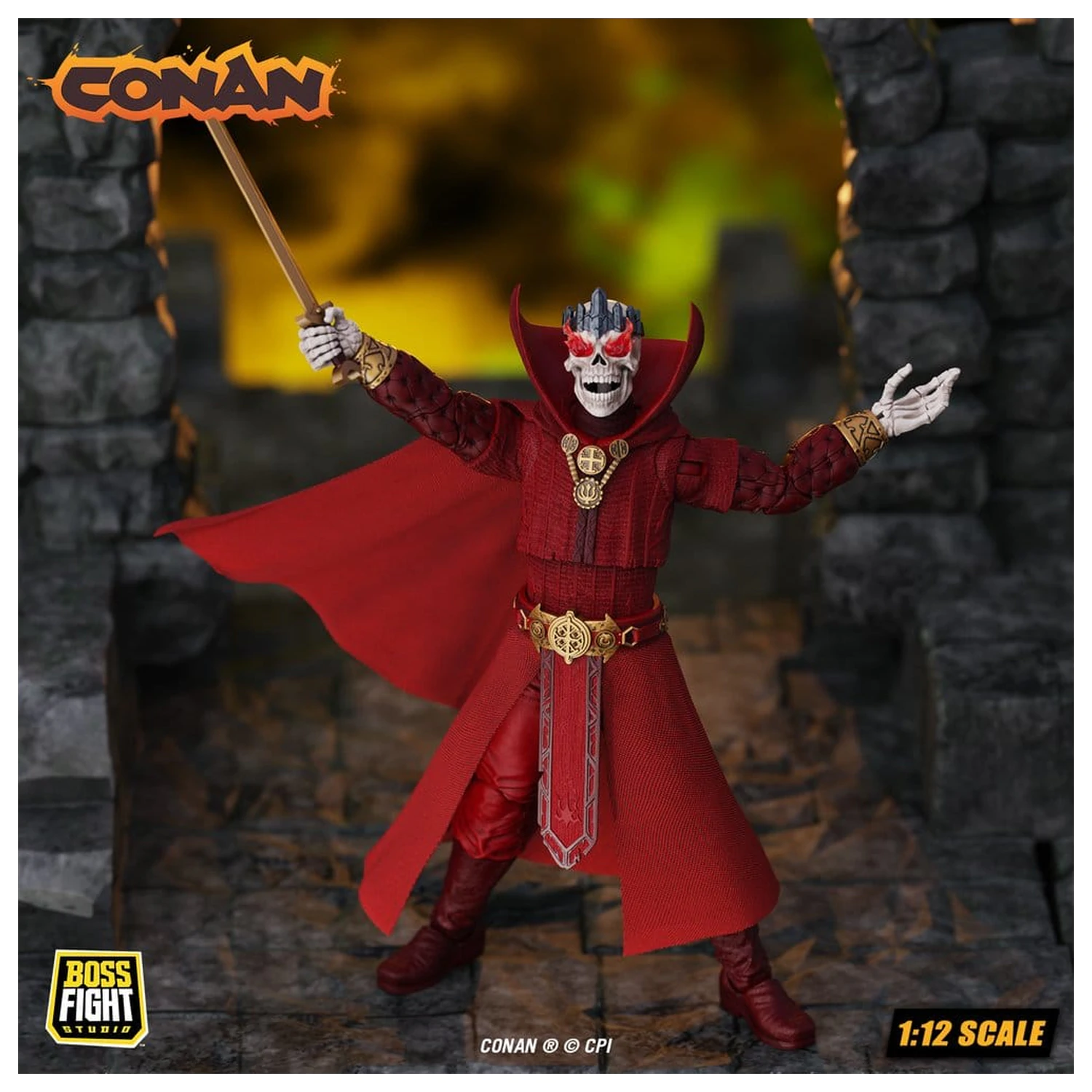 Conan Epic H.A.C.K.S. akčná figúrka 1/12 Thulsa Doom: Undead Sorcerer produktová fotografia