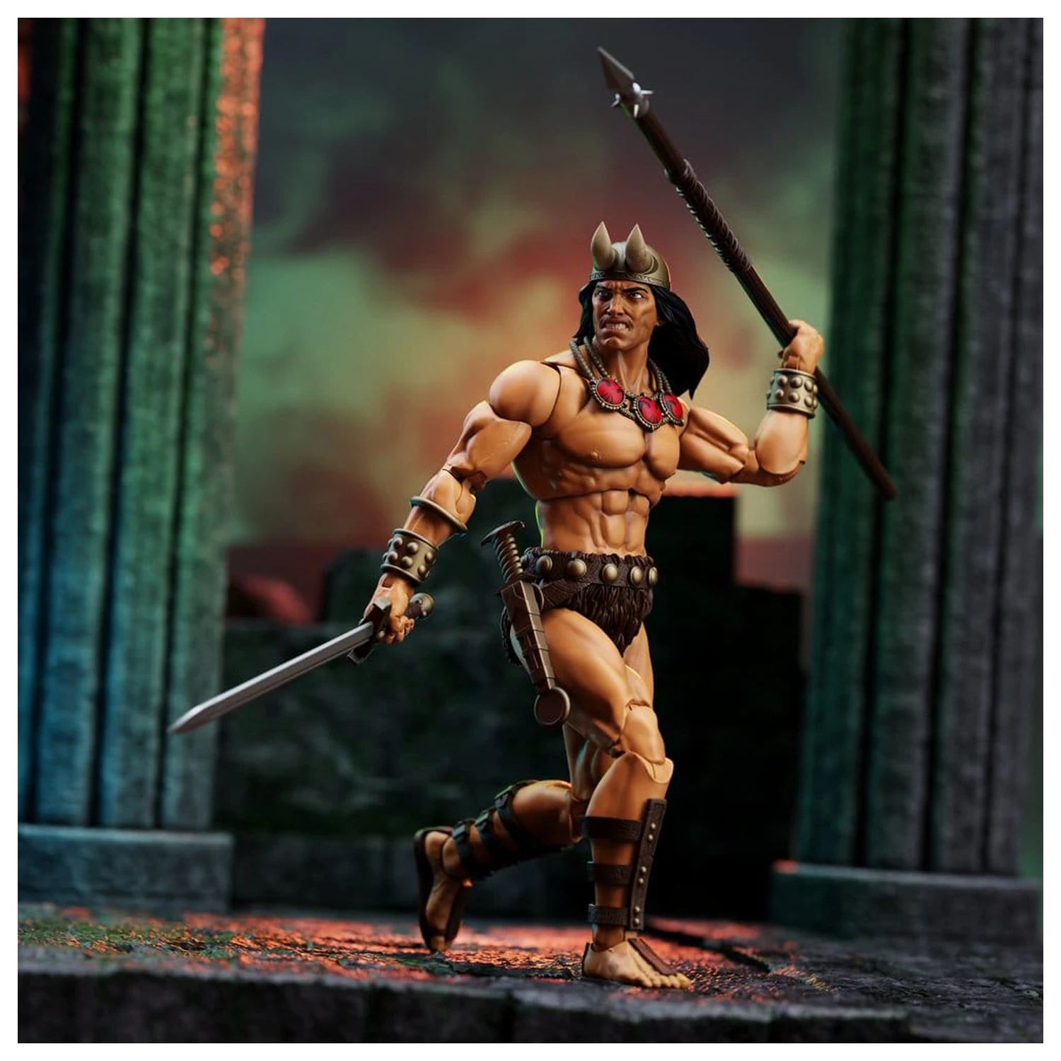 Conan the Barbarian Epic H.A.C.K.S. akčné figúrky súprava The Tower of the Elephant: Mladý Conan a Yag Kosha produktová fotografia