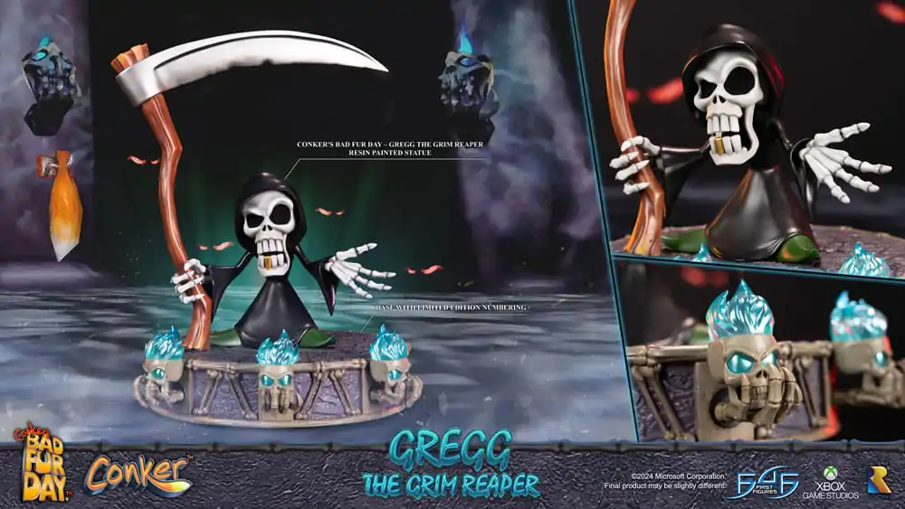 Conker: Conker's Bad Fur Day Socha Gregg the Grim Reaper 36 cm produktová fotografia