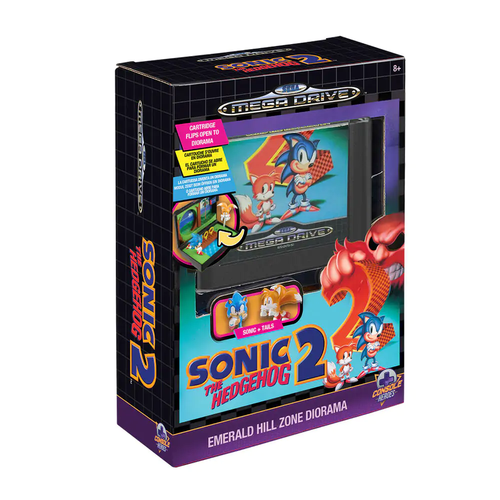 Console Heroes Sonic The Hedgehog 2 Mega Drive diorama produktová fotografia
