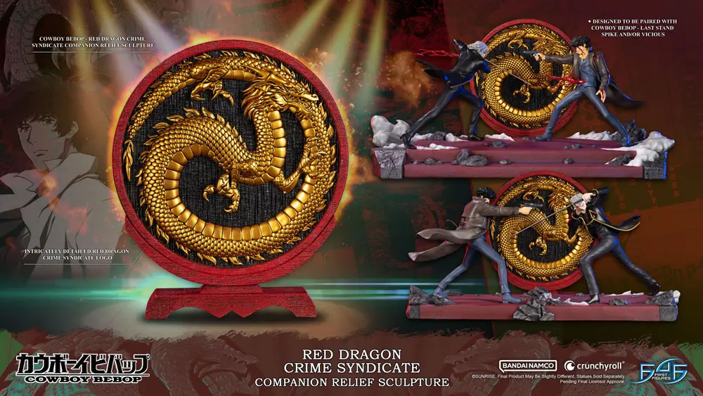 Cowboy Bebop Socha Red Dragon Crime Syndicate Companion Reliéf 35 cm produktová fotografia
