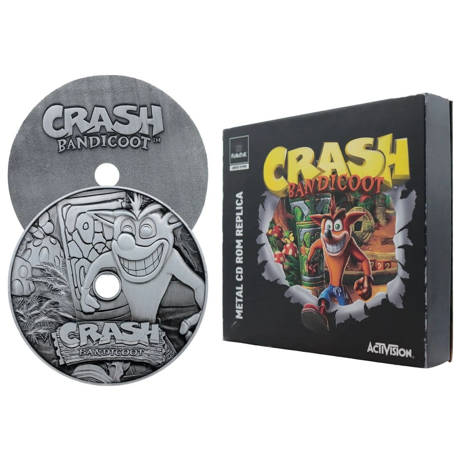 Crash Bandicoot replika kovový CD-ROM zberateľský limitovaná edícia 11 cm produktová fotografia