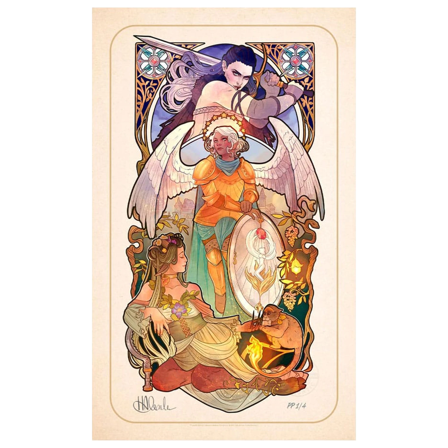 Critical Role Art Print Ashley Johnson: 10. výročie secesných ilustrácií 46 x 28 cm - nezarámované produktová fotografia