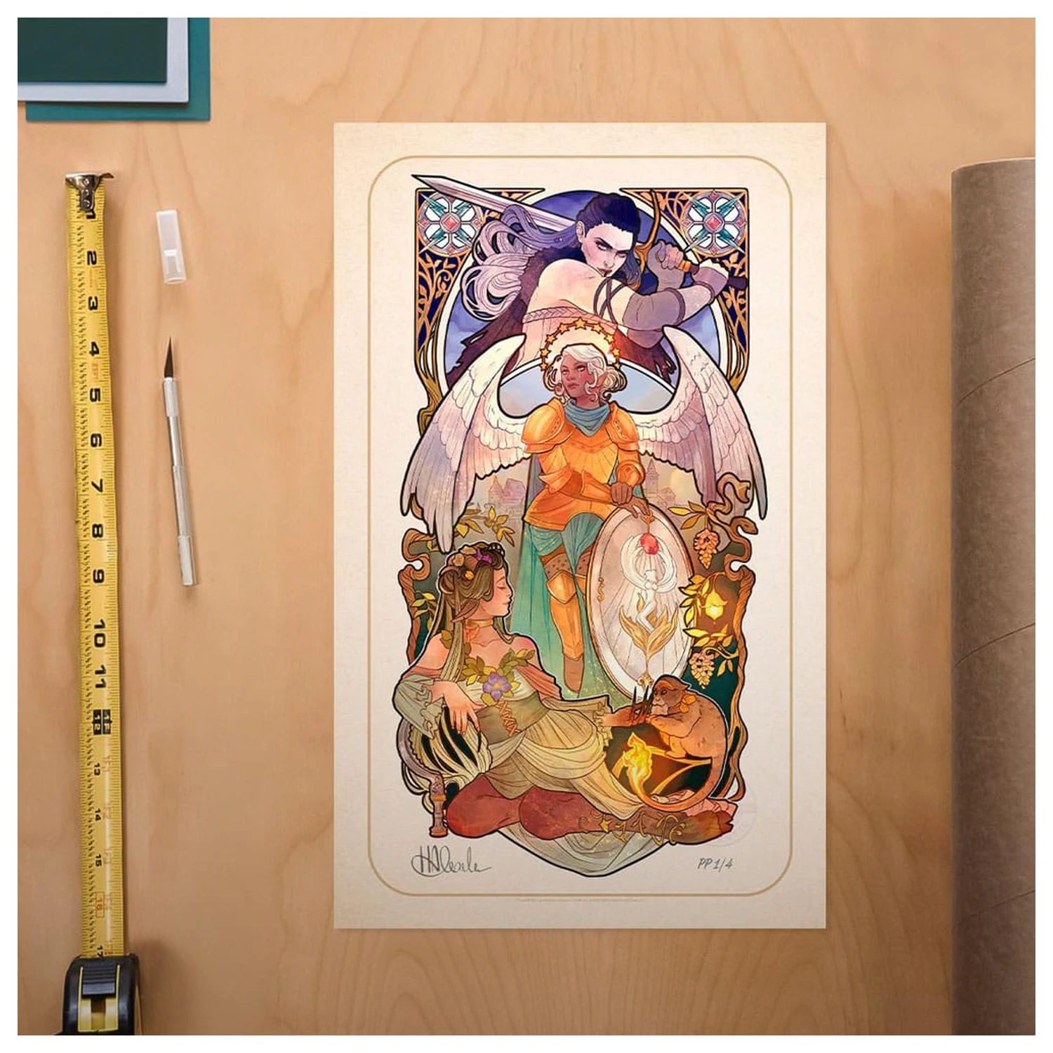 Critical Role Art Print Ashley Johnson: 10. výročie secesných ilustrácií 46 x 28 cm - nezarámované produktová fotografia