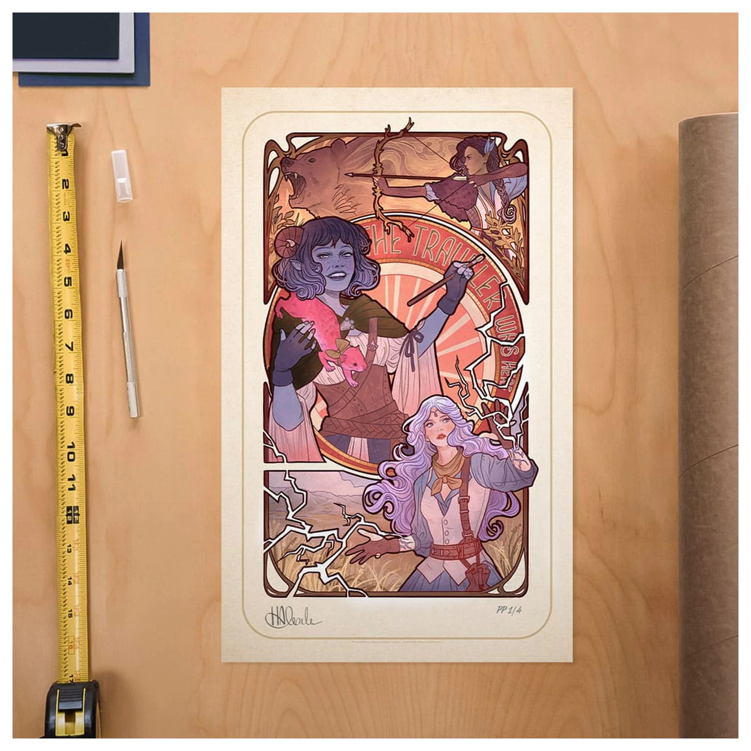 Critical Role Art Print Laura Bailey: 10th Anniversary Art Nouveau Ilustrácie 46 x 28 cm - nezarámované produktová fotografia
