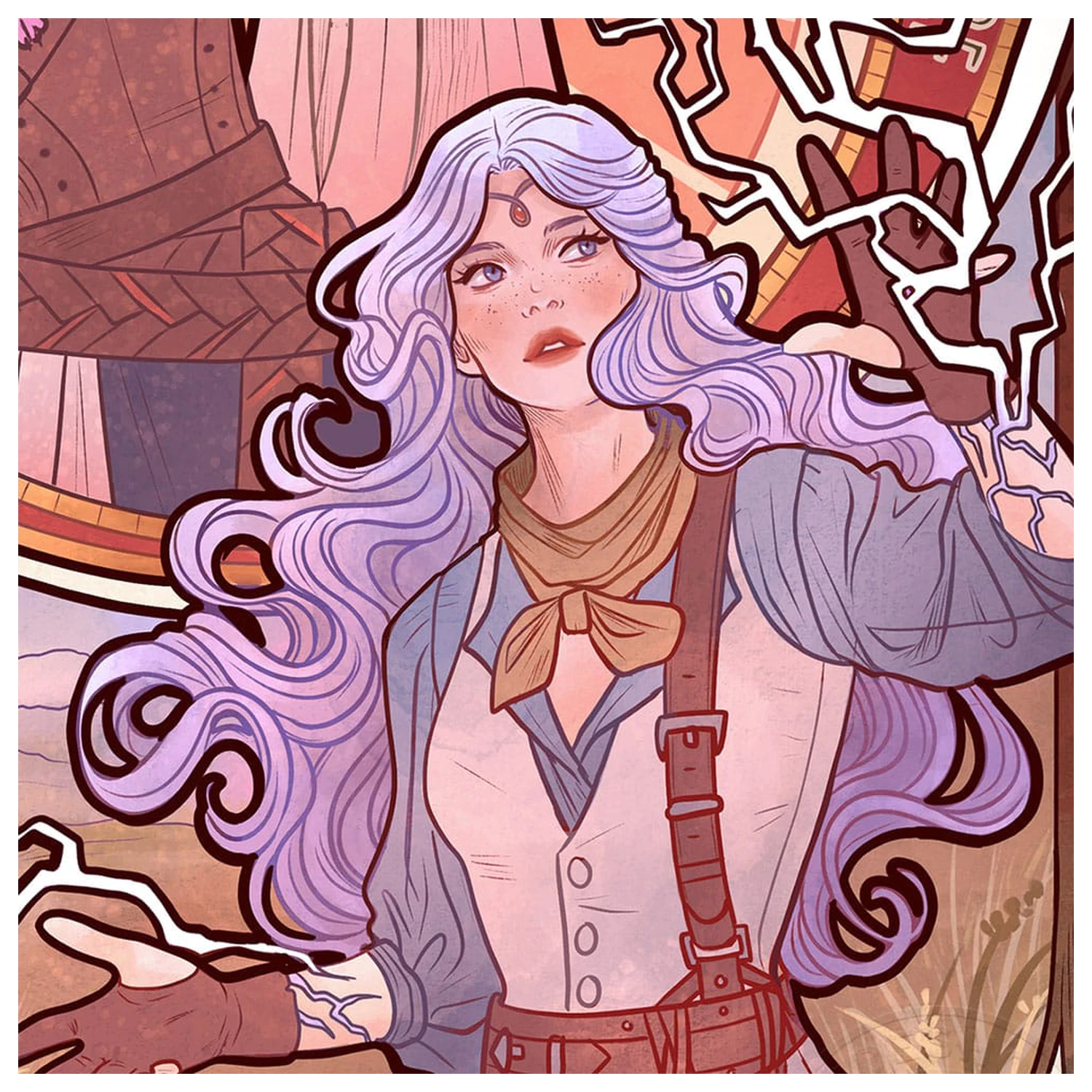 Critical Role Art Print Laura Bailey: 10th Anniversary Art Nouveau Ilustrácie 46 x 28 cm - nezarámované produktová fotografia