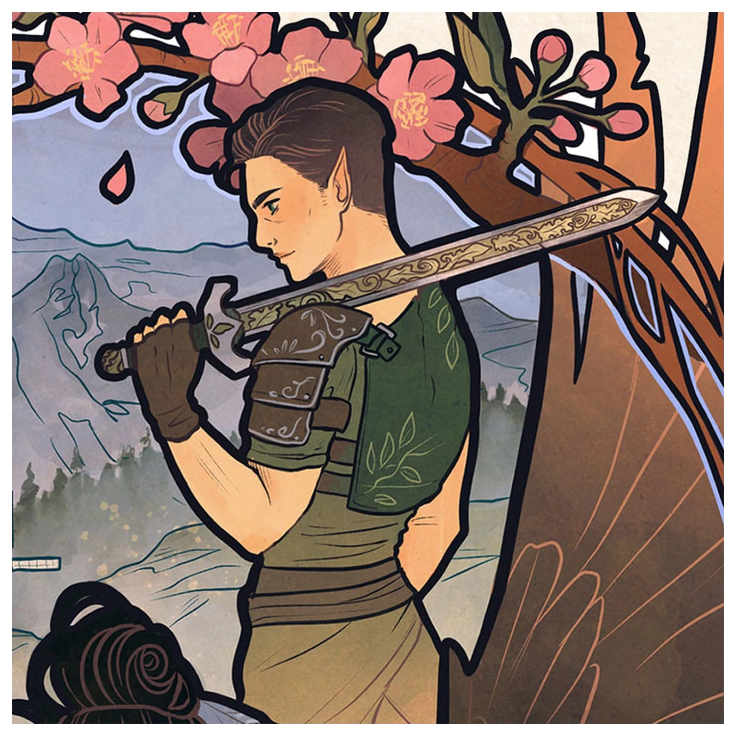 Critical Role Art Print Liam O'Brien: Ilustrácie k 10. výročiu Art Nouveau 46 x 28 cm - nezarámované produktová fotografia