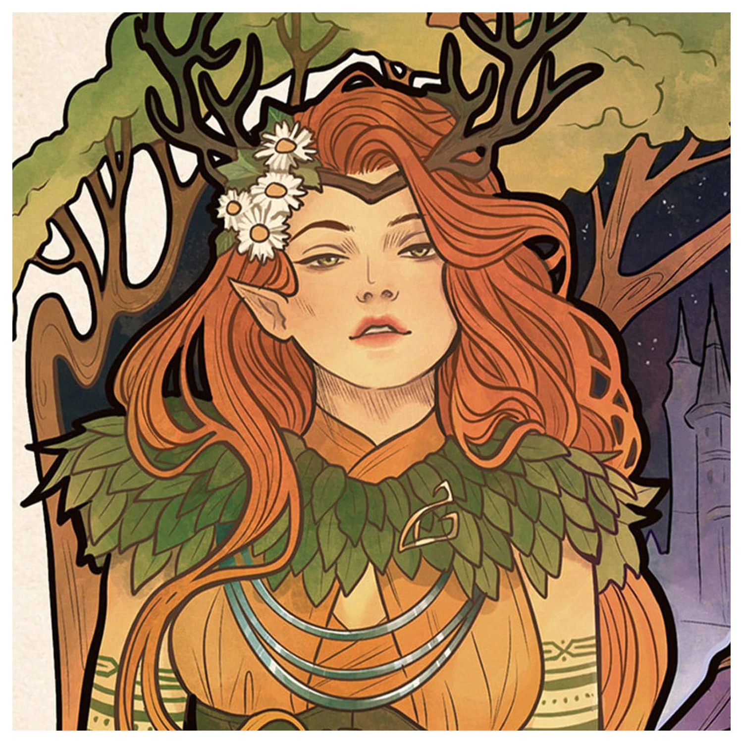 Critical Role Art Print Marisha Ray: 10th Anniversary Art Nouveau Illustrations 46 x 28 cm – nezarámované produktová fotografia
