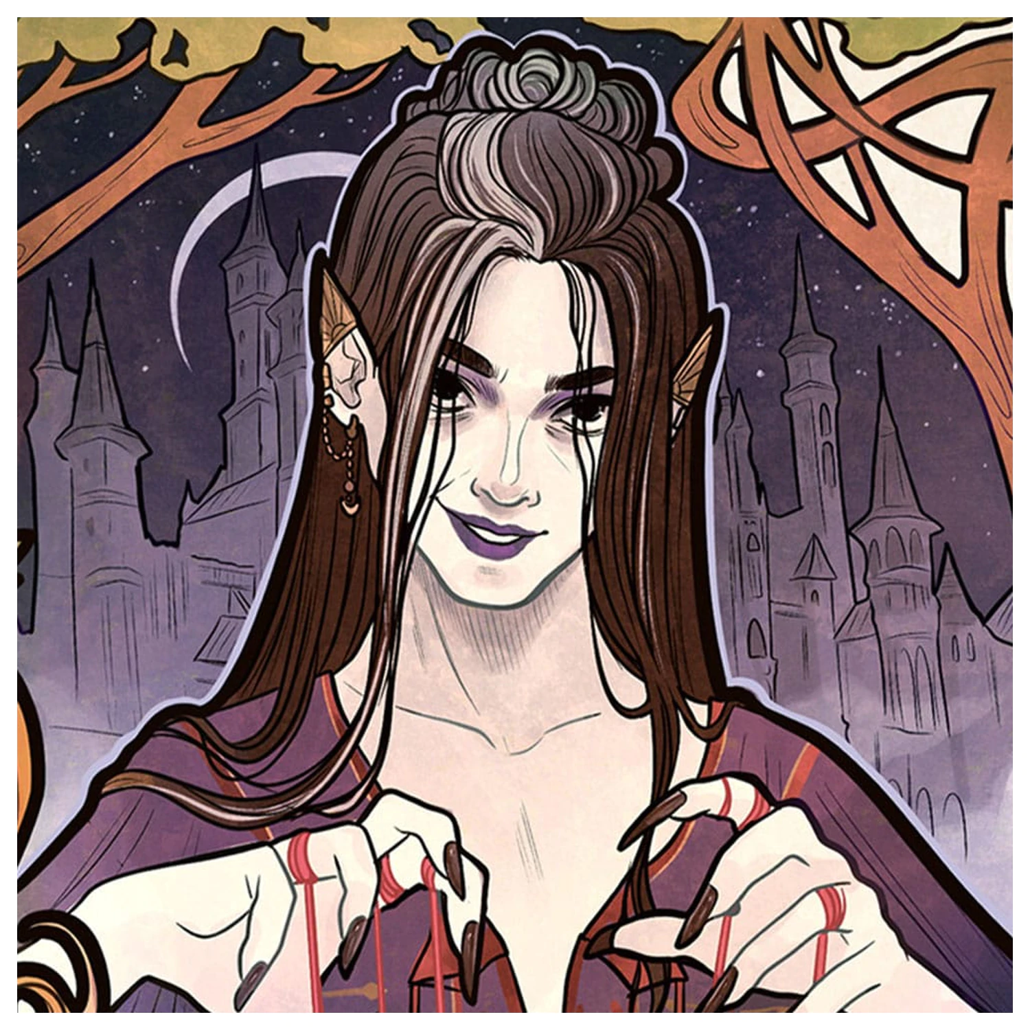 Critical Role Art Print Marisha Ray: 10th Anniversary Art Nouveau Illustrations 46 x 28 cm – nezarámované produktová fotografia