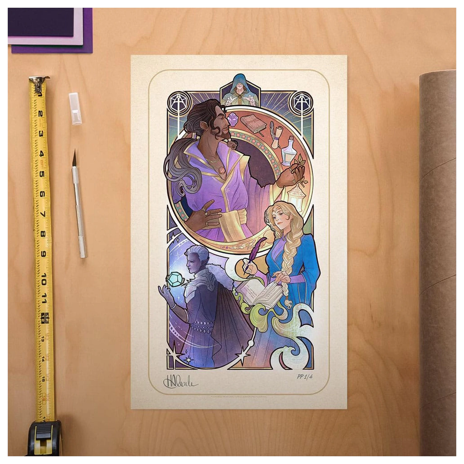 Critical Role Art Print Matthew Mercer: 10th Anniversary Art Nouveau Ilustrácie 46 x 28 cm - nezarámované produktová fotografia