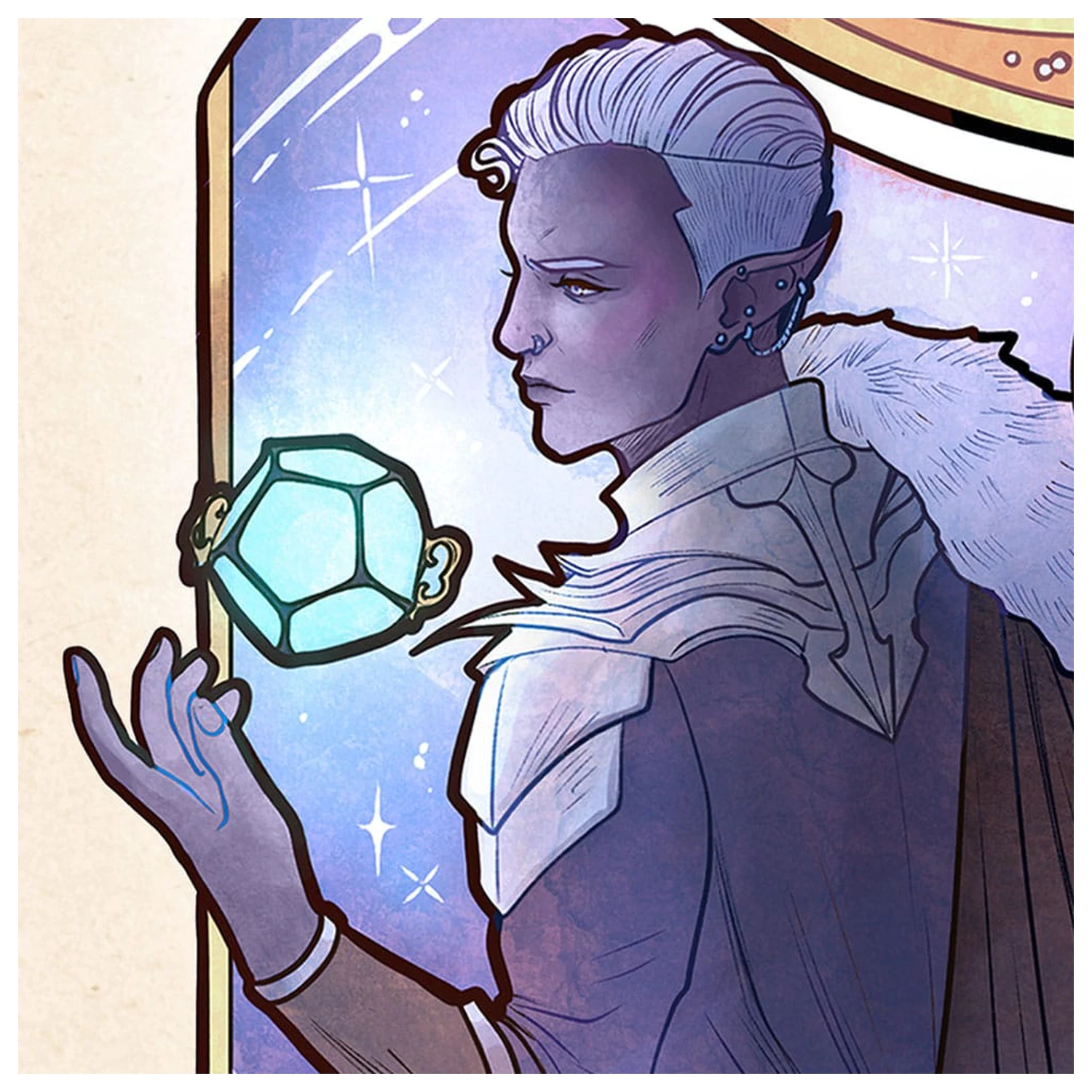 Critical Role Art Print Matthew Mercer: 10th Anniversary Art Nouveau Ilustrácie 46 x 28 cm - nezarámované produktová fotografia