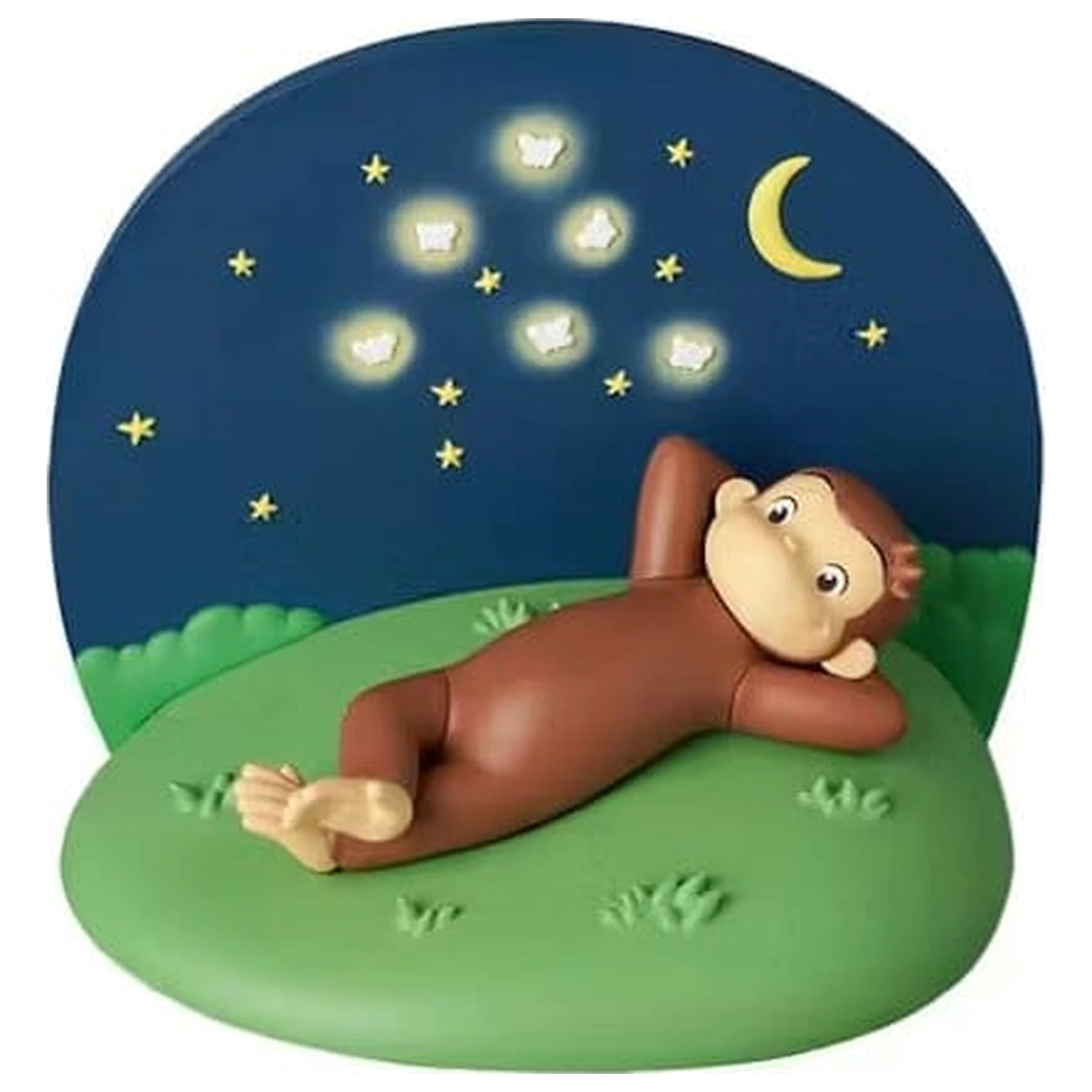 Curious George UDF Mini figúrka ležiaca rozložená 6 cm produktová fotografia