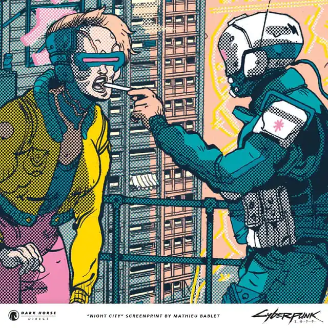 Cyberpunk 2077 Art Print Night City 45 x 60 cm umelecká tlač produktová fotografia