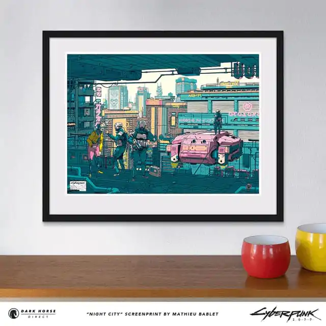 Cyberpunk 2077 Art Print Night City 45 x 60 cm umelecká tlač produktová fotografia