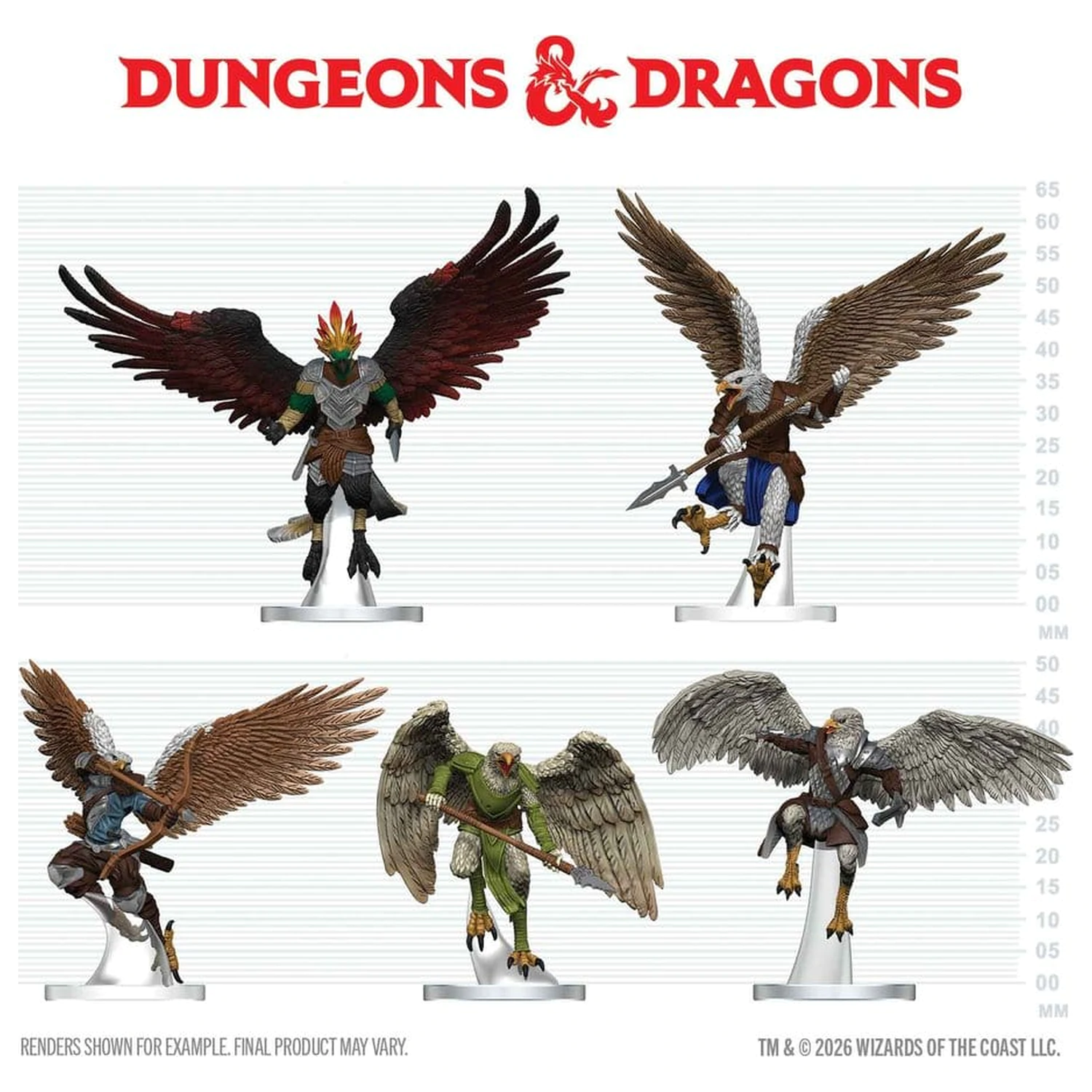 D&D Icons of the Realms Mini figúrky Aarakocra Flock 20 cm produktová fotografia