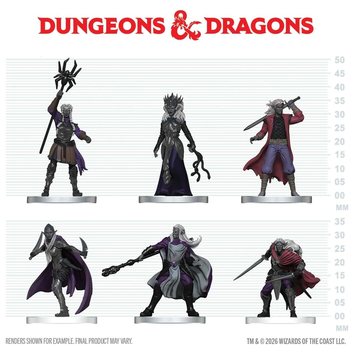 D&D Icons of the Realms Mini figúrky Drow Warband 20 cm produktová fotografia