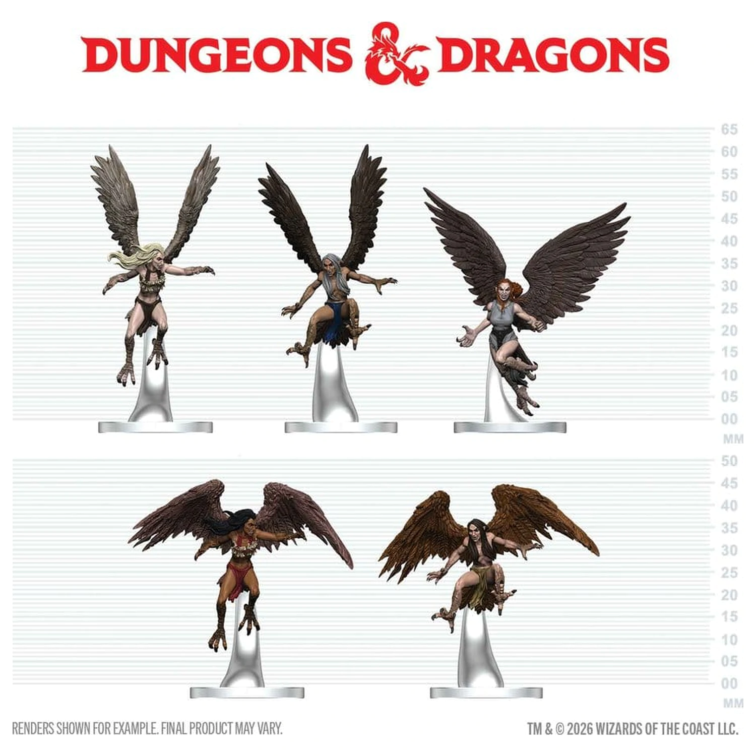 D&D Icons of the Realms Mini figúrky Harpy Flock 20 cm produktová fotografia