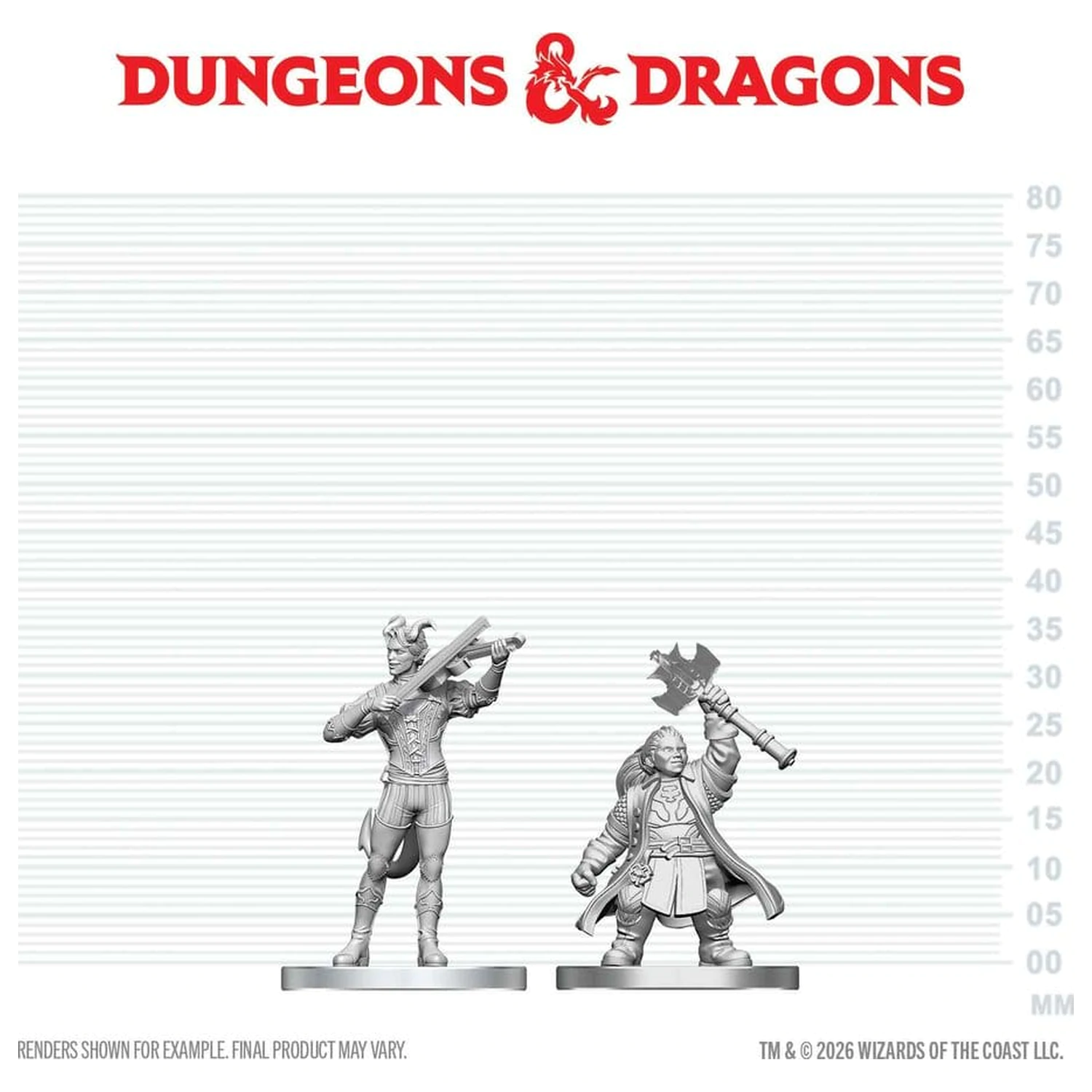 D&D Nolzur's Marvelous Miniatures Mini Figúrky Tiefling Bard & Dwarf Cleric 13 cm produktová fotografia
