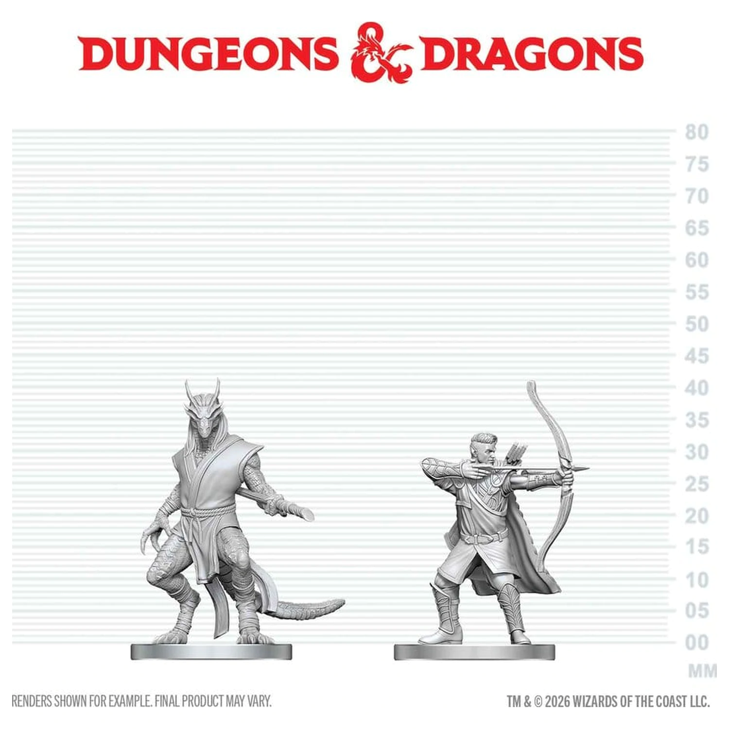 D&D Nolzur's Marvelous Miniatures Mini figúrky Elf Ranger a Dragonborn Monk produktová fotografia