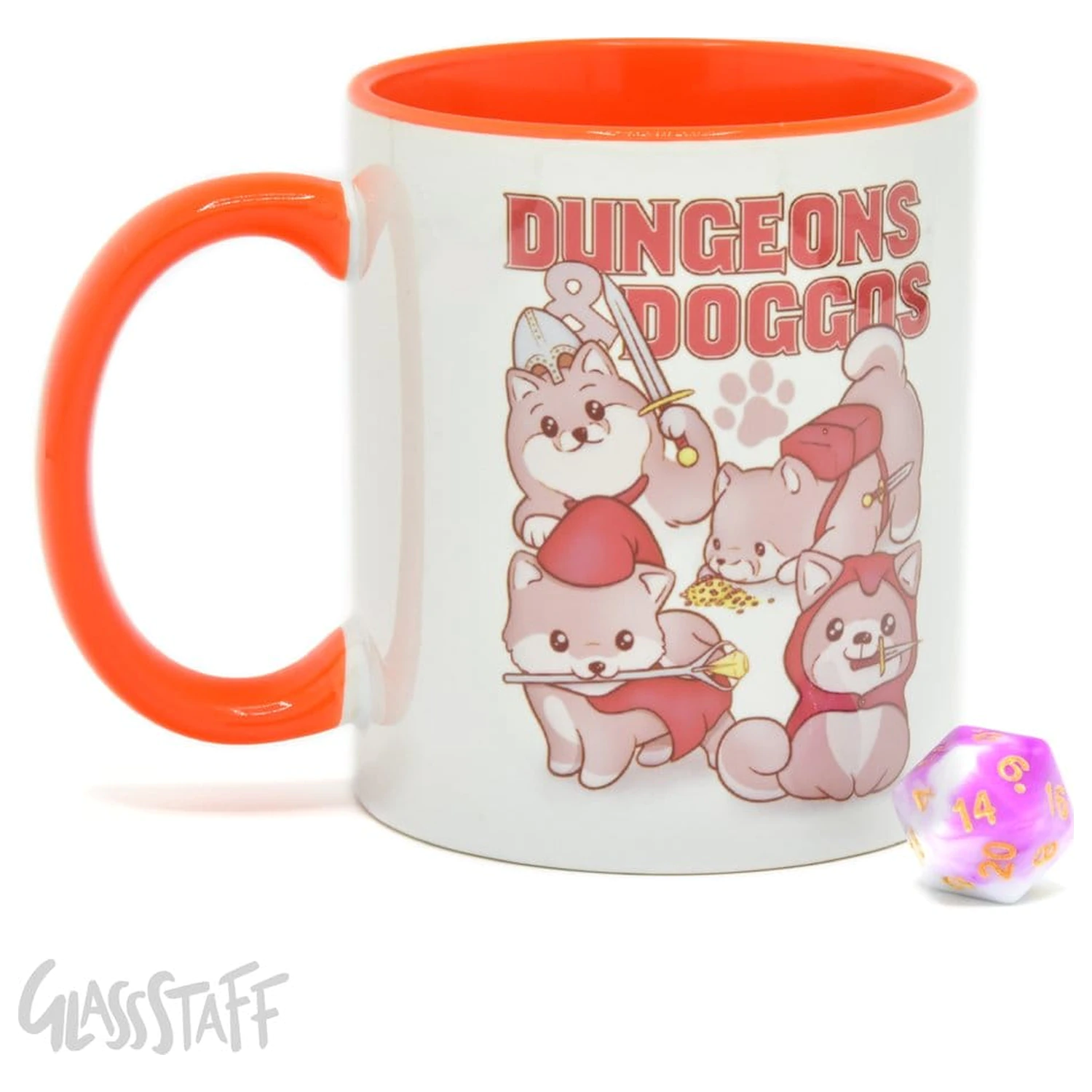 Dungeons & Doggos Gift Set Hrnček & Kocky D20 produktová fotografia