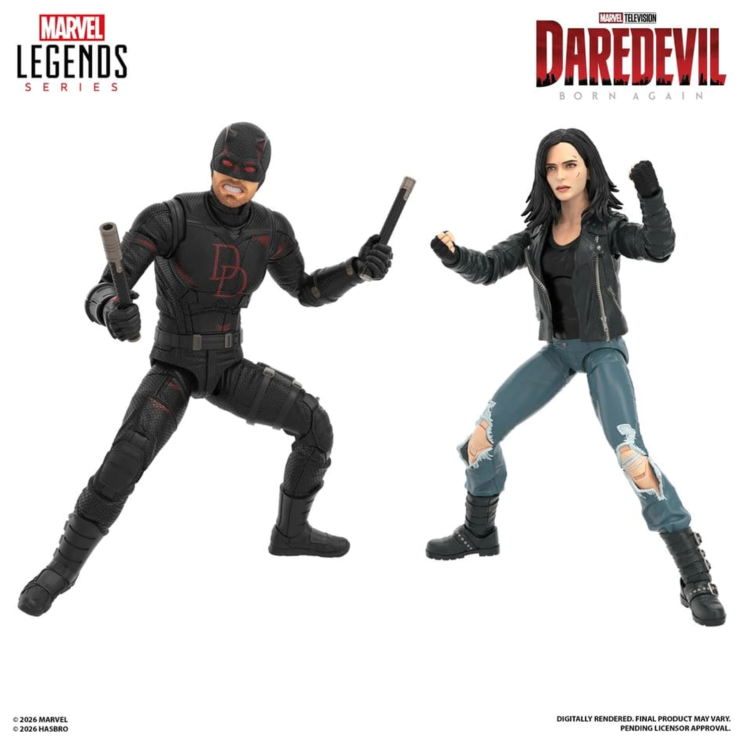 Daredevil: Born Again Marvel Legends akčné figúrky 2-Pack Daredevil & Jessica Jones 15 cm produktová fotografia