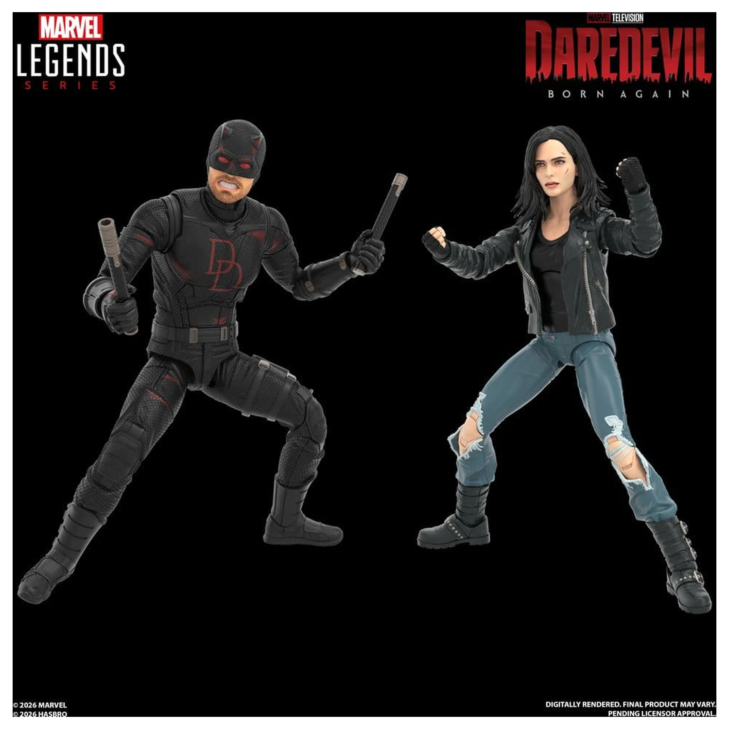 Daredevil: Born Again Marvel Legends akčné figúrky 2-Pack Daredevil & Jessica Jones 15 cm produktová fotografia