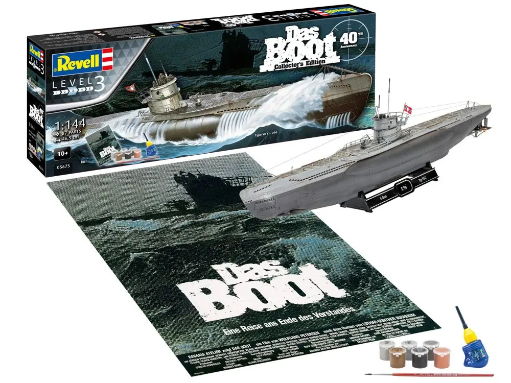 Das Boot Model Kit darčekový set 1/144 U-Boot U96 Typ VII C 40. výročie 46 cm termékfotó