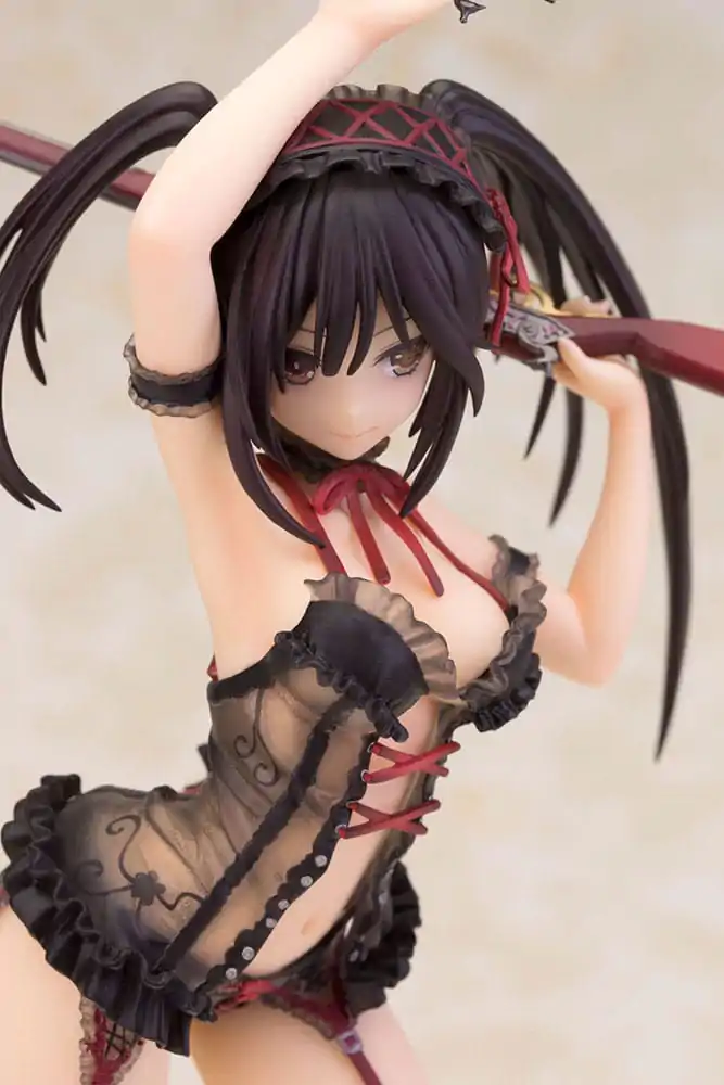 Date A Live Soška 1/7 Kurumi Tokisaki Lingerie Ver. Black 24 cm produktová fotografia