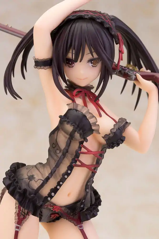 Date A Live Soška 1/7 Kurumi Tokisaki Lingerie Ver. Black 24 cm produktová fotografia
