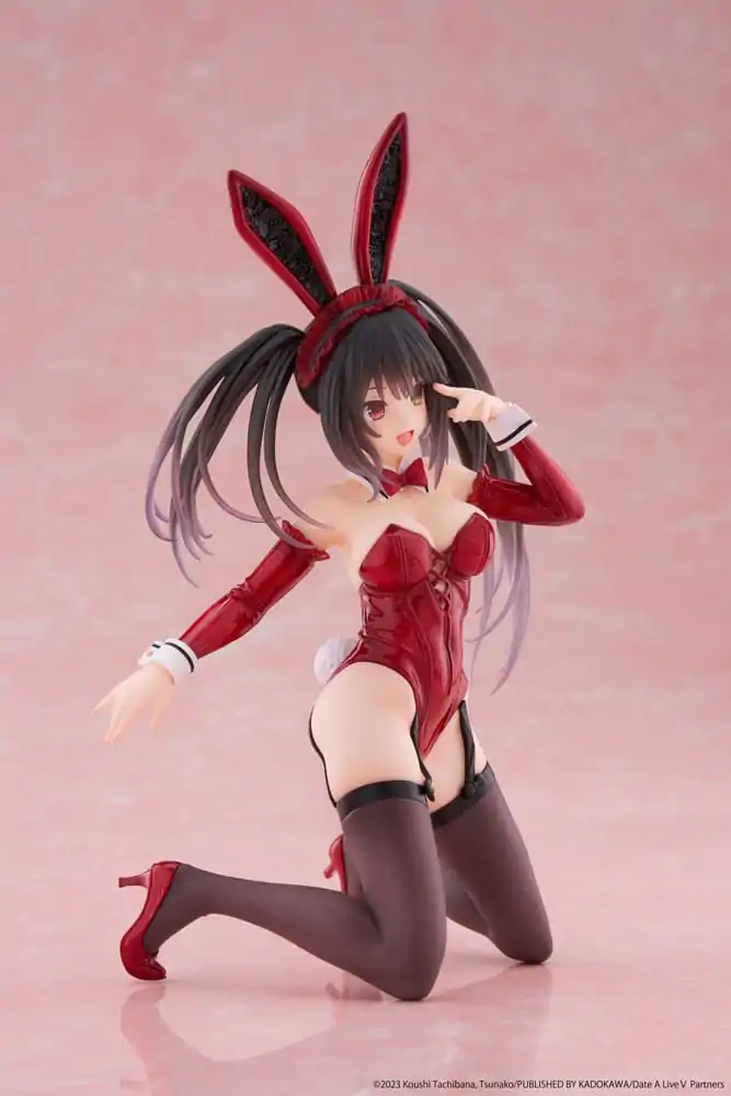 Date A Live V PVC Statue Desktop Cute Figure Kurumi Tokisaki Bunny Ver. 13 cm termékfotó