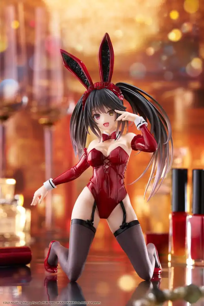 Date A Live V PVC Statue Desktop Cute Figure Kurumi Tokisaki Bunny Ver. 13 cm termékfotó