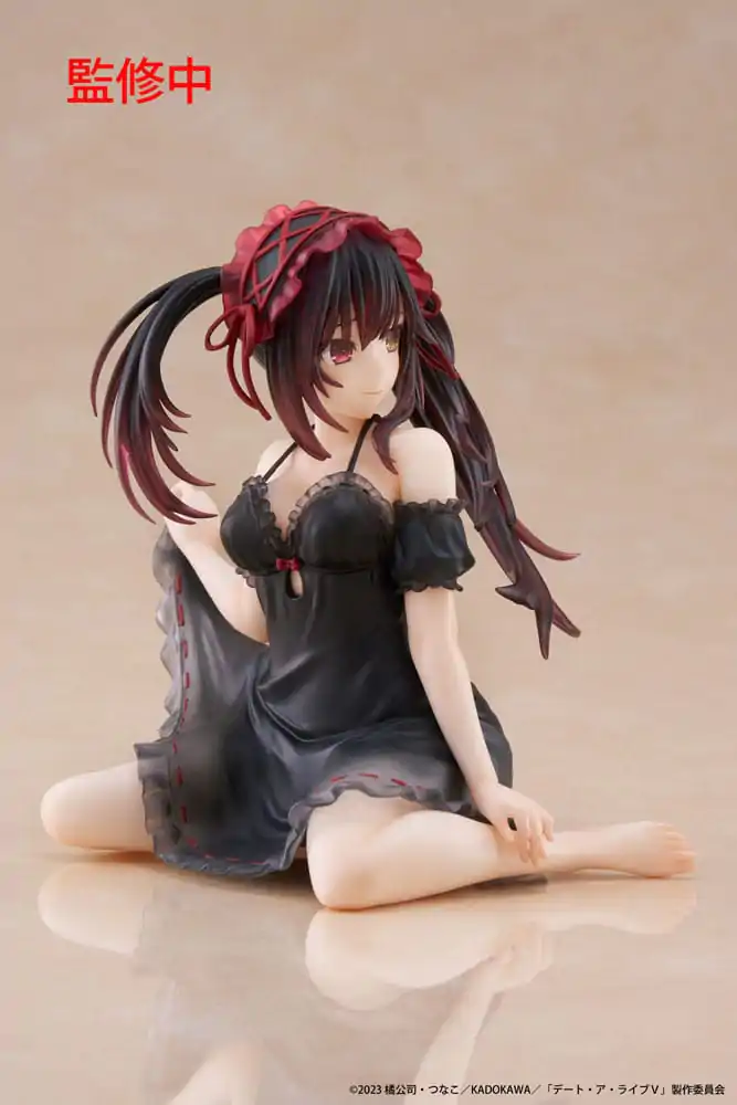 Date A Live V PVC socha Desktop Cute Figure Kurumi Tokisaki Nightwear Ver. 13 cm produktová fotografia