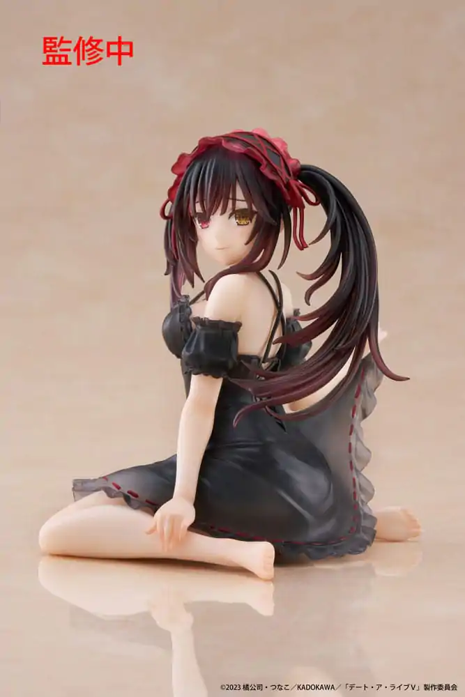 Date A Live V PVC socha Desktop Cute Figure Kurumi Tokisaki Nightwear Ver. 13 cm produktová fotografia