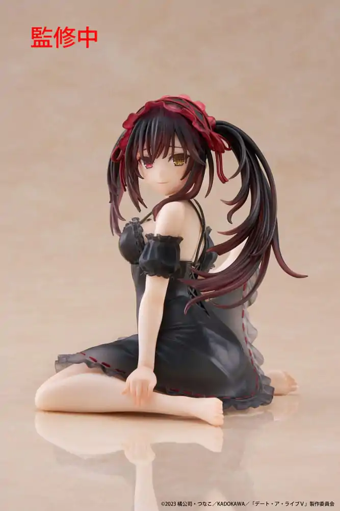 Date A Live V PVC socha Desktop Cute Figure Kurumi Tokisaki Nightwear Ver. 13 cm produktová fotografia