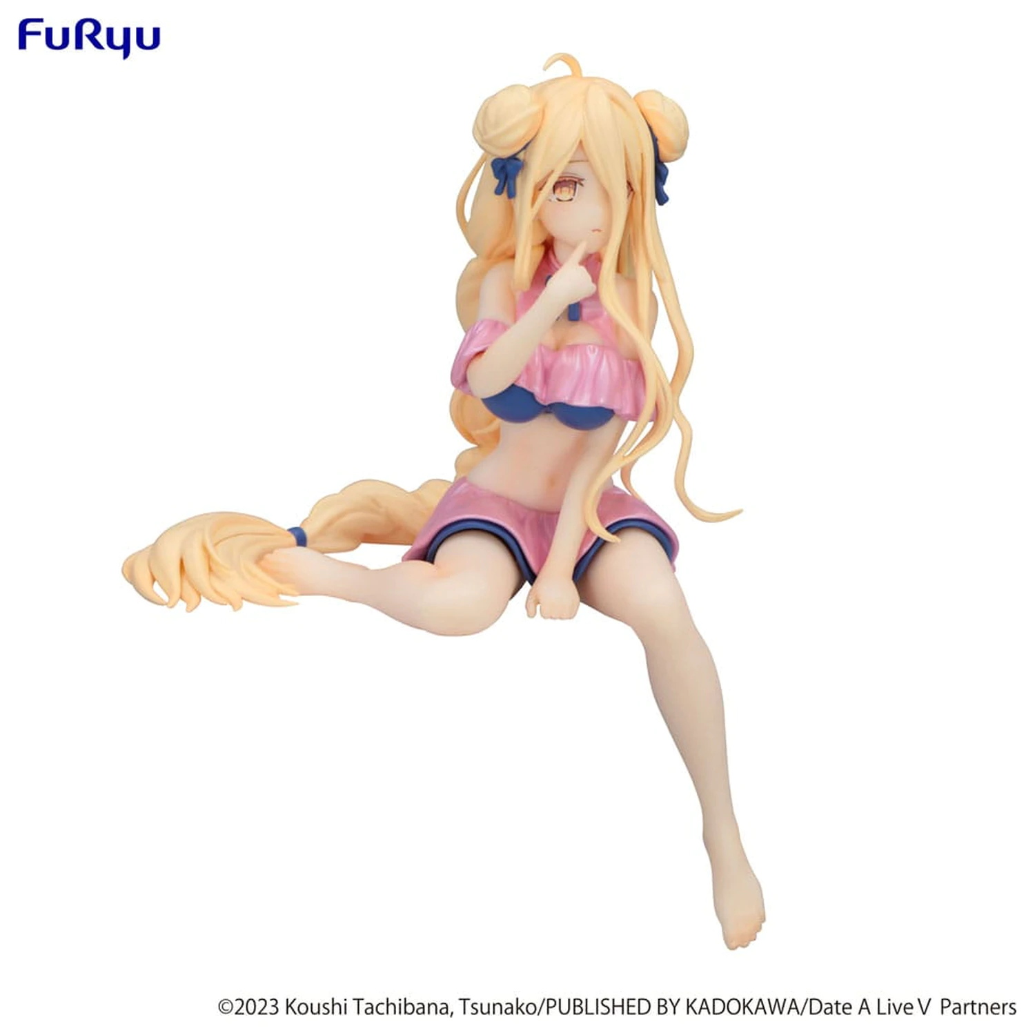 Date A Live V Noodle Stopper PVC socha Mukuro Hoshimiya Swimsuit Pastel Pink Color Ver. 13 cm produktová fotografia