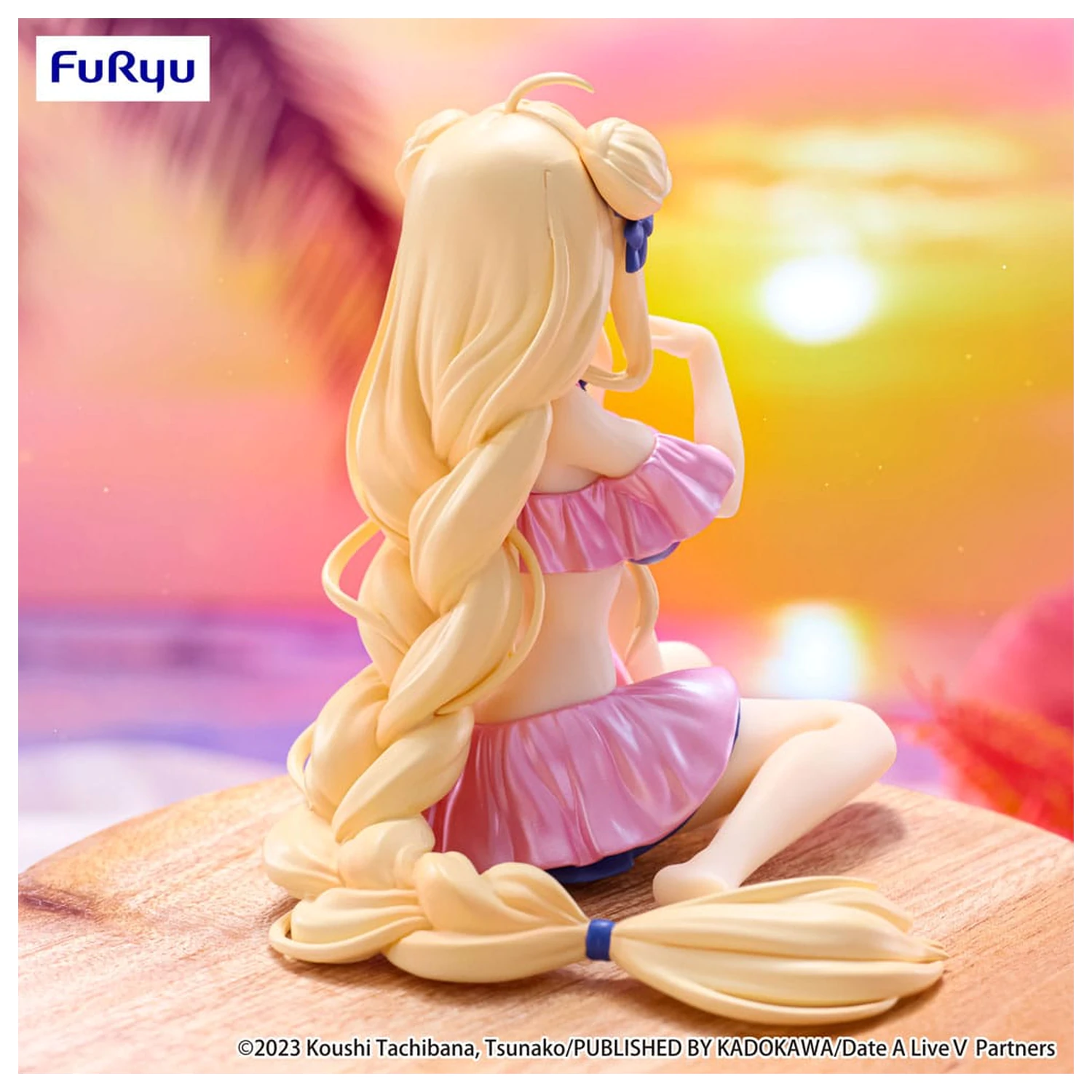 Date A Live V Noodle Stopper PVC socha Mukuro Hoshimiya Swimsuit Pastel Pink Color Ver. 13 cm produktová fotografia