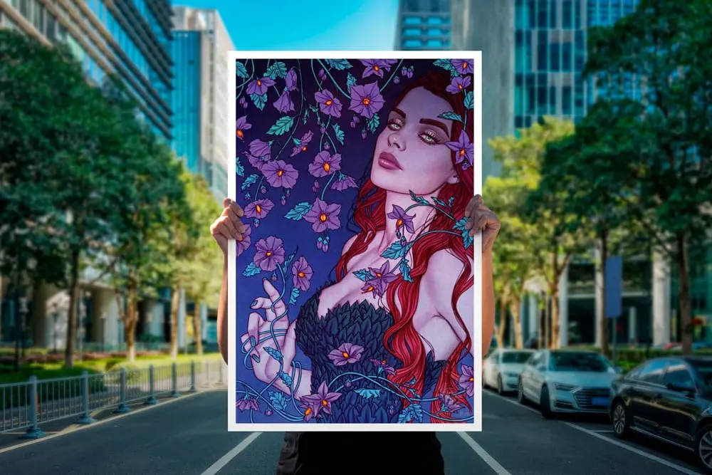 DC Comics Art Print Poison Ivy 41 x 61 cm - bez rámu produktová fotografia