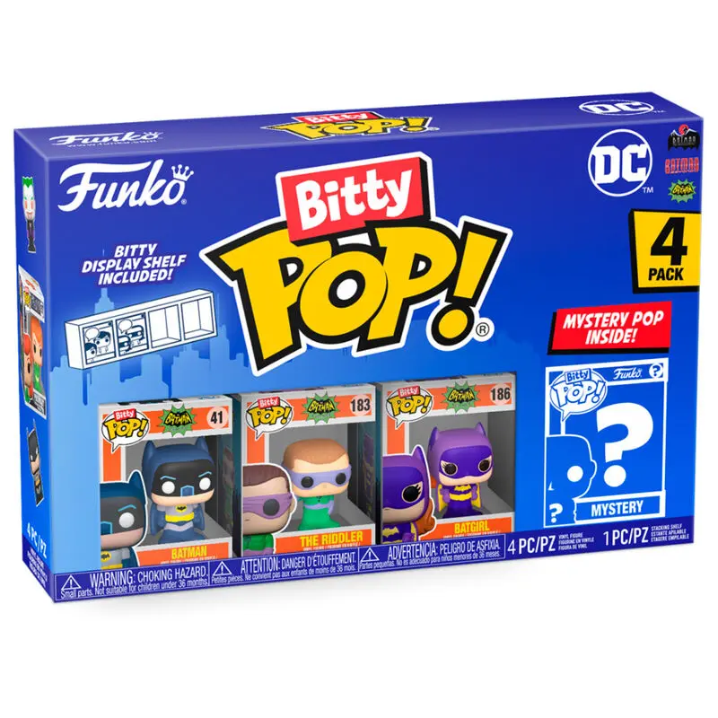 DC Bitty POP! Vinilová figúrka 4-balenie Batman Adam West 2,5 cm termékfotó