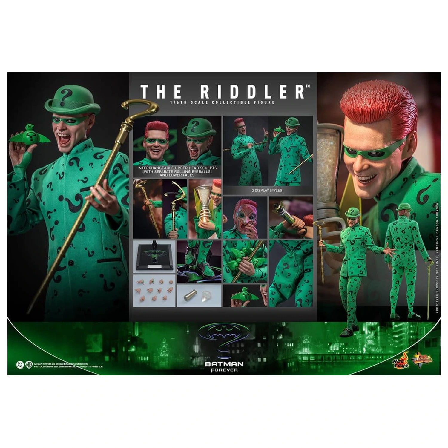 DC Comics Batman Forever Movie Masterpiece akčná figúrka 1/6 Riddler 31 cm produktová fotografia
